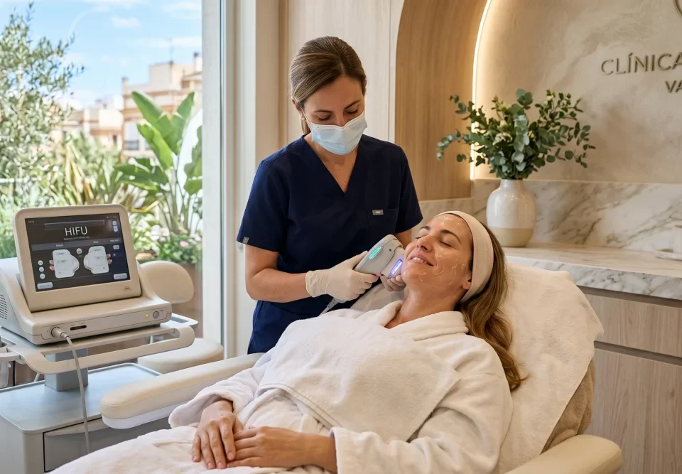 Tratamiento HIFU facial para reafirmar el rostro en Valencia