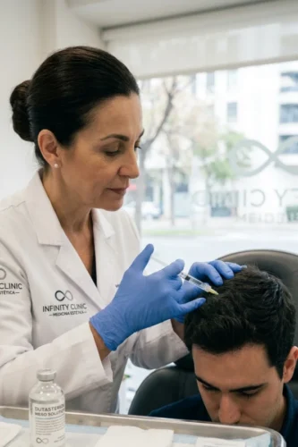 Tratamiento de dutasteride capilar para alopecia masculina